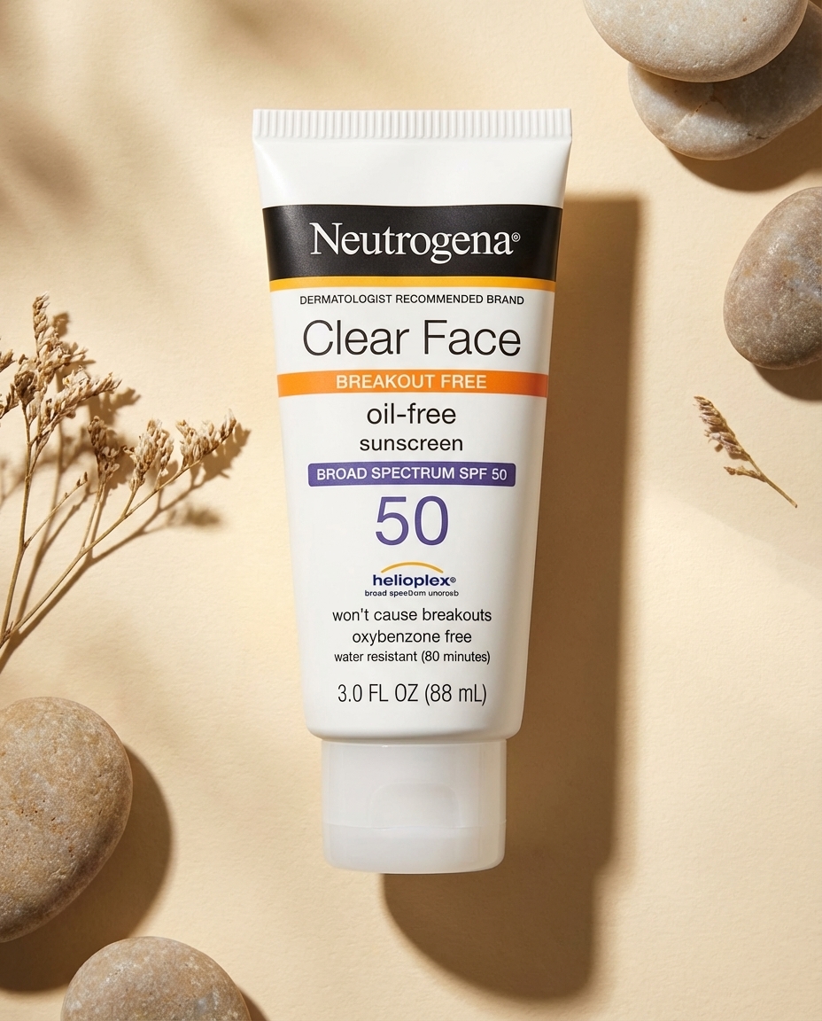 Neutrogena Clear Face Sunscreen Lotion for Acne-Prone Skin